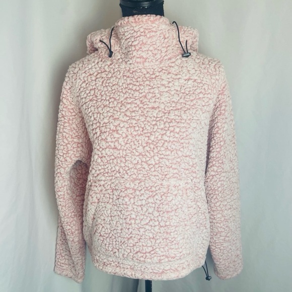 Victoria’s Secret PINK Teddy Sherpa Pull-Over Hoodie w/ Logo Drawcords - Picture 3 of 12